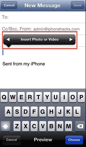 iphone email multiple photos