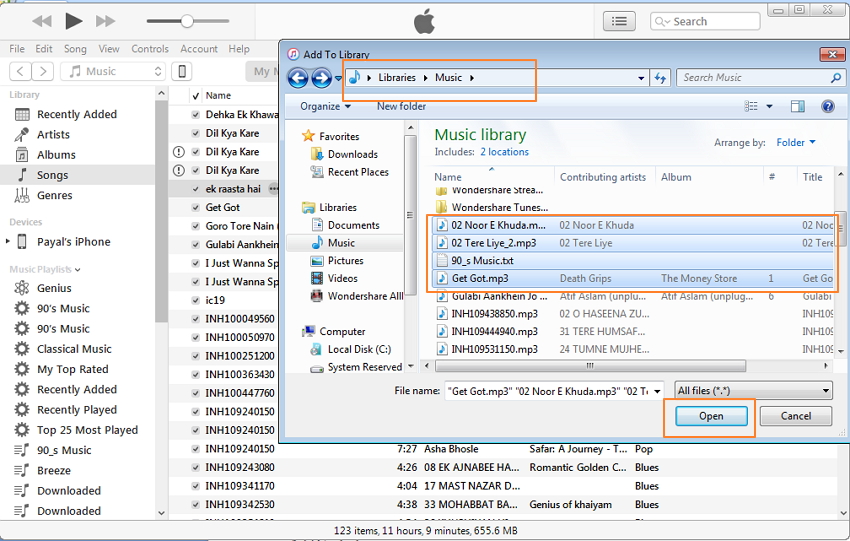 Outil basique de transfert de PC vers iPhone : iTunes