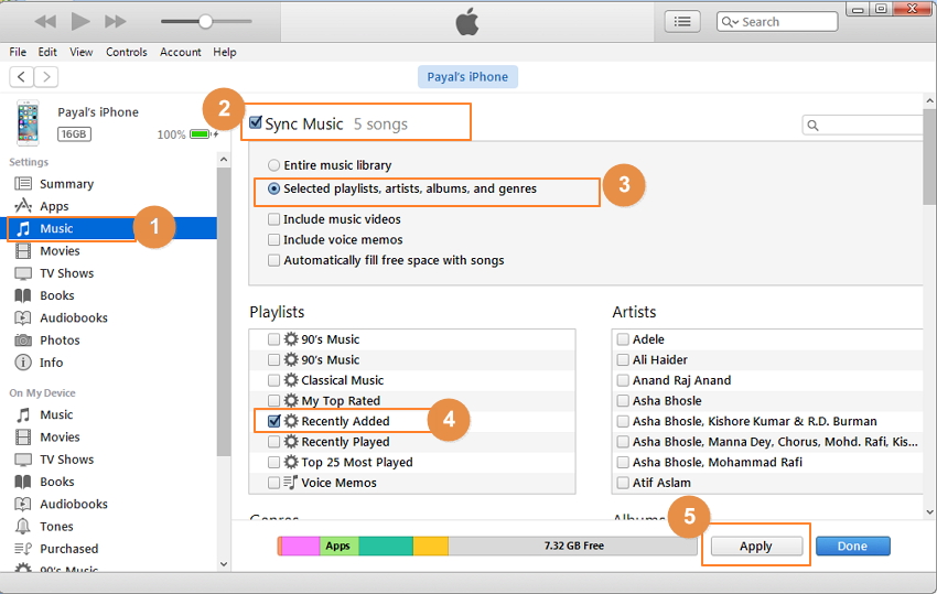 Basic PC to iPhone Transfer Tool: iTunes