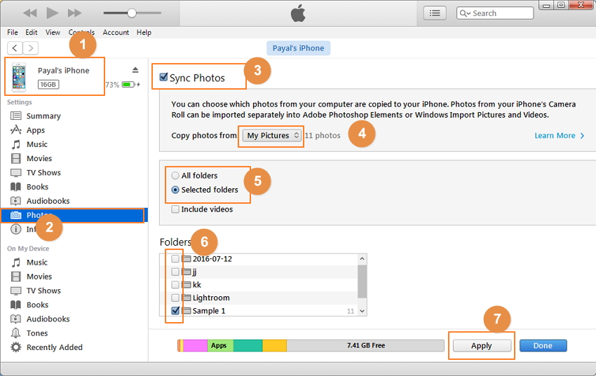 Herramienta Básica de Transferencia desde la PC al iPhone: iTunes