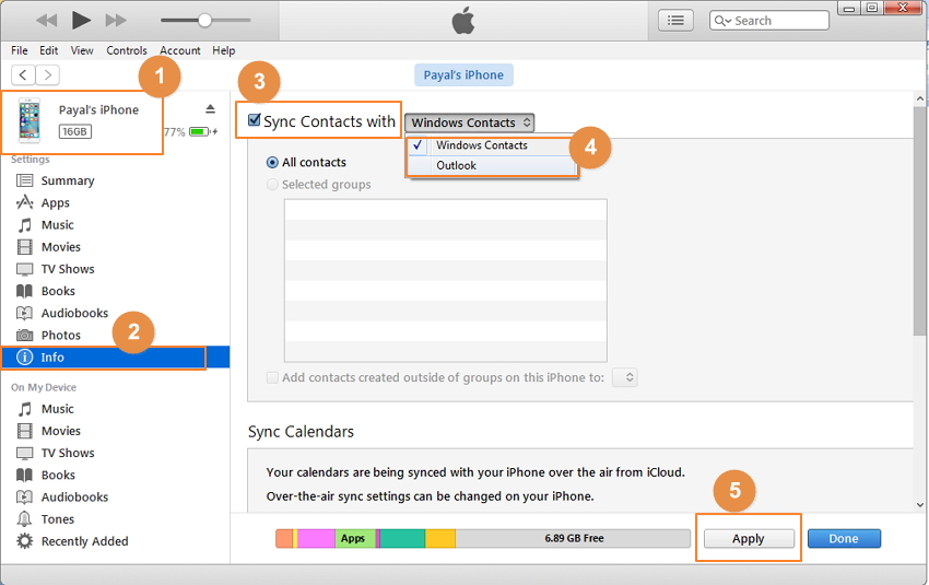 Basic PC to iPhone Transfer Tool: iTunes