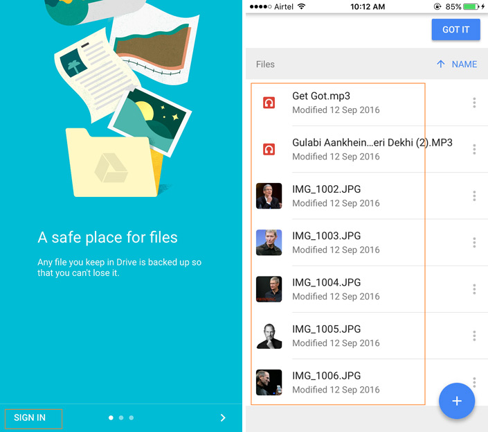Outil gratuit de transfert de PC vers iPhone : Google Drive
