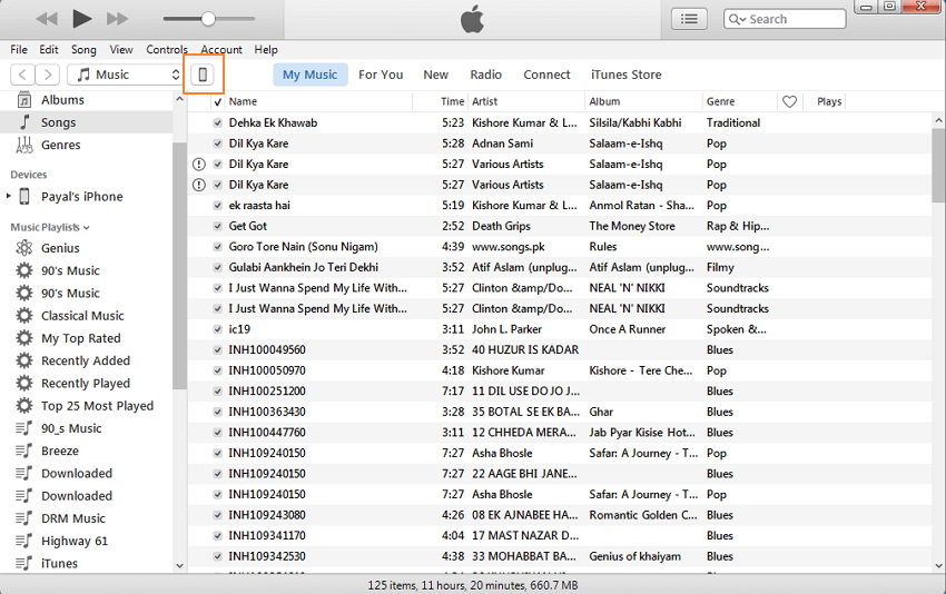 Sincronizza iTunes per iPhone con iTunes