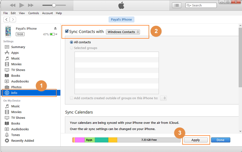 Synchroniser iTunes sur iPhone avec iTunes