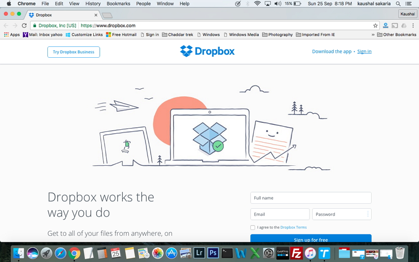 Transferencia de Mac a iPhone Usando Dropbox u Otros Servicios de Nube