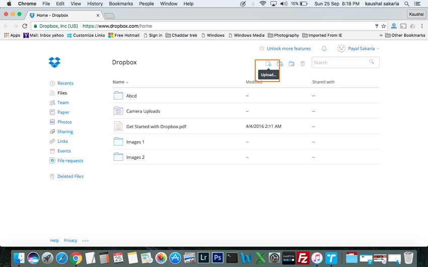 Transferencia de Mac a iPhone Usando Dropbox u Otros Servicios de Nube