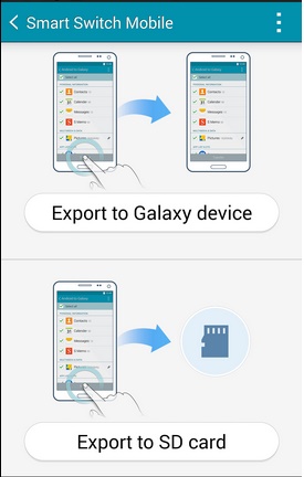Samsung switch intelligente per trasferire i contatti