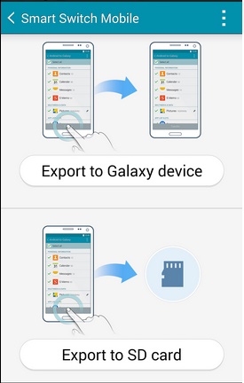 samsung smart switch pour le transfert de contacts