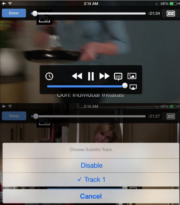 Tips voor VLC voor iPhone - Voeg ondertitels toe.