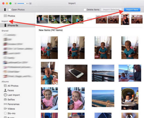 Transférer photos iPhone à Mac