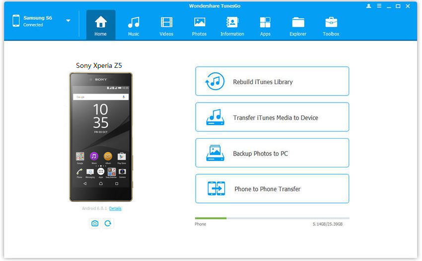 conecta Sony Xperia a la PC rooteo