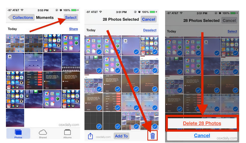 Delete Duplicate iPhone Photos - manual way step 3