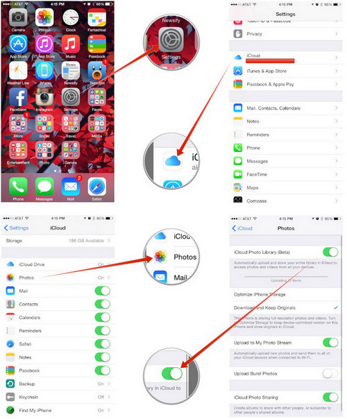 Transfer Pictures from iPhone to iPhone with iCloud