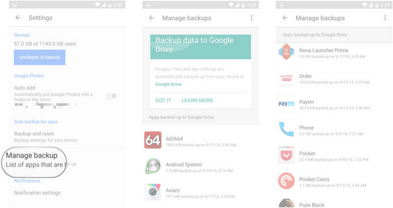 How to Restore Android phone from Google Backup