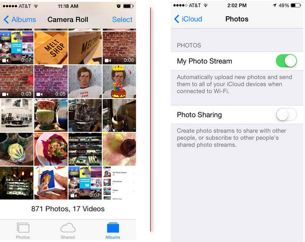 Difference between Camera Roll and Photo Stream