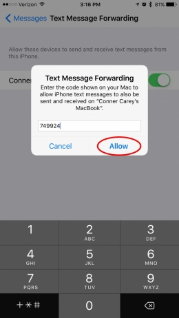 sync iphone messages to mac green messages