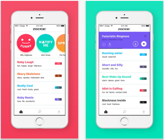 Top Free Ringtones App for iPhone -Zedge