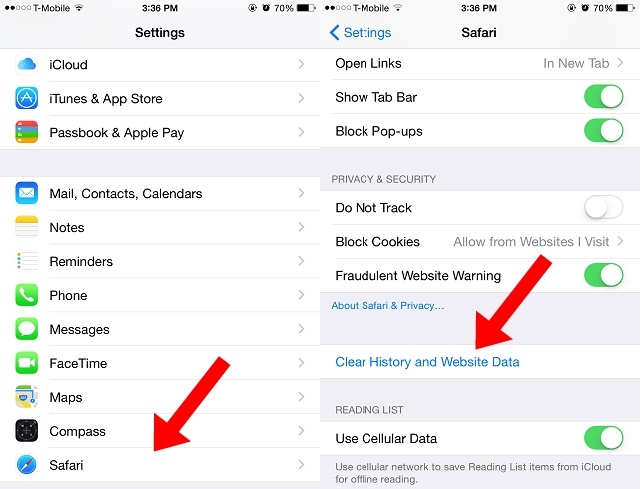 Clear cache data on Safari to keep your iPhone malware-free