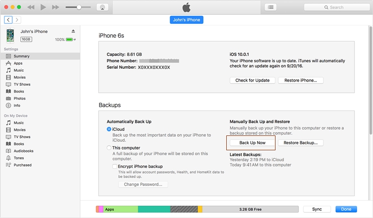 Transfer data from old iPhone to new iPhone using iTunes