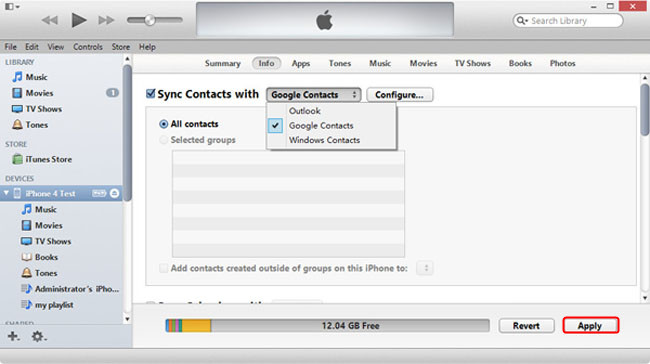 Using iTunes to transfer contacts from Samsung Note 8 to iPhone-1