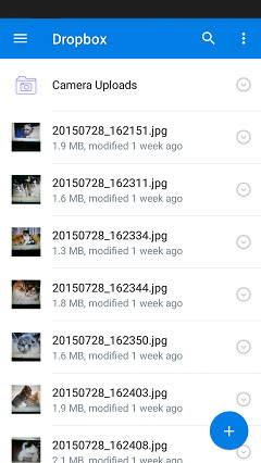 transfer pictures from Samsung to Samsung via Dropbox