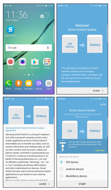 transfer iPhone to Galaxy Note 8 with Samsung Smart Switch