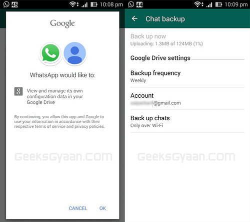 transfert de l'historique de Whatsapp sur samsung galaxy s8