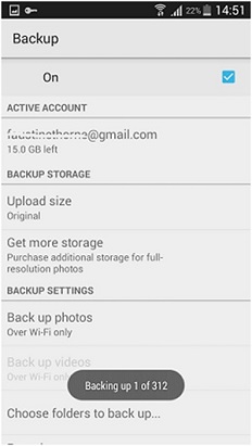 backup android photos with google photos app