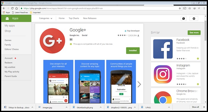 backup android photos with google plus