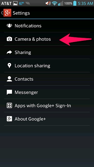 backup android photos with google plus