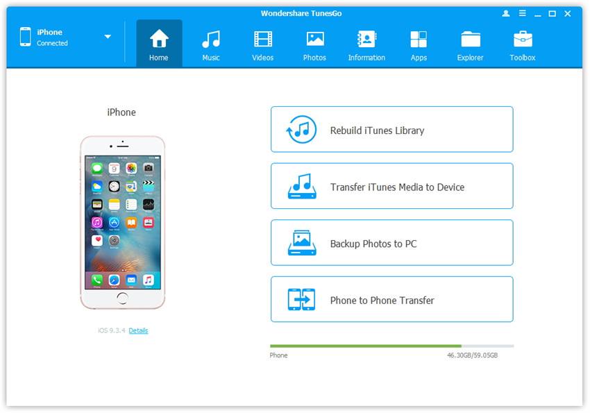 transferencia de mensagens de texto do iphone ao computador com tunesgo