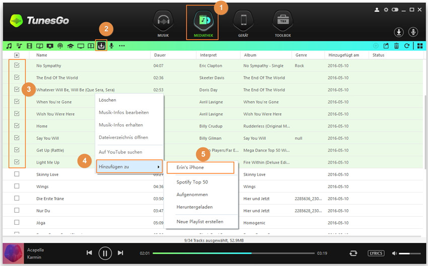 Musik von YouTube/Webseiten auf iPhone/iPad/iPod laden