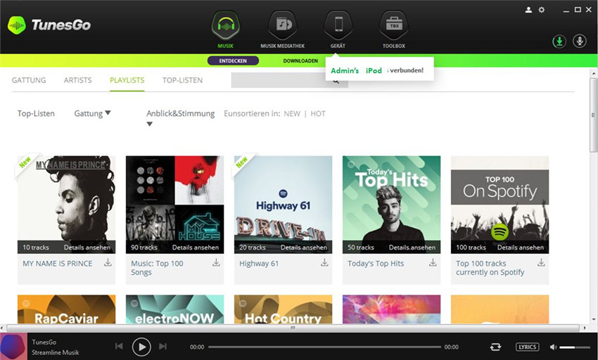 Musik von PC/Mac auf iPhone/iPad/iPod übertragen