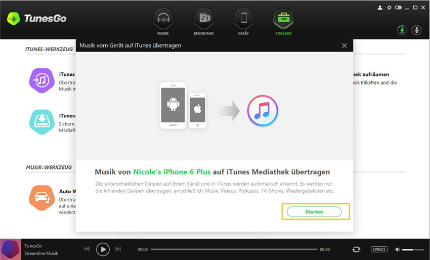 iTunes-Mediathek neu aufbauen