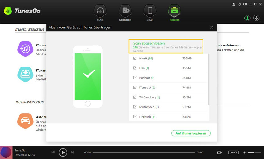 iTunes-Mediathek neu aufbauen