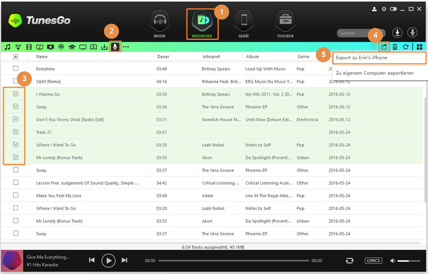 Musik von Radio/Rdio auf iPhone/iPad/iPod aufnehmen