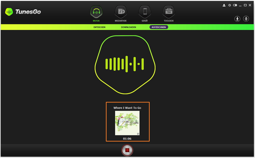 Wondershare TunesGo Anleitung Musik vom Radio/Rdio auf