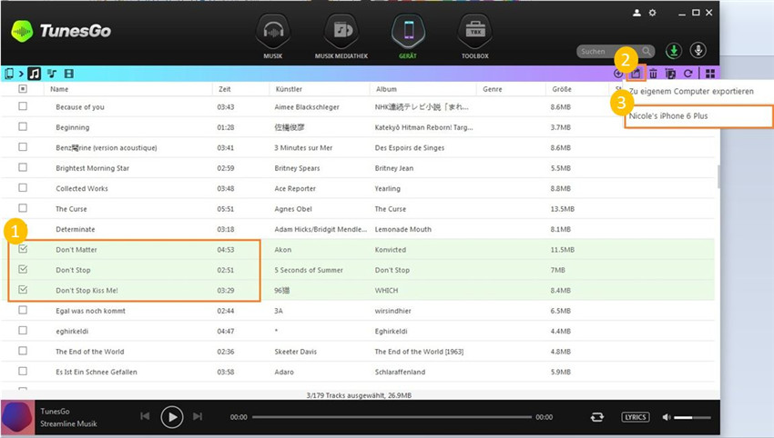 Musik vom Android-Gerät auf iTunes übertragen