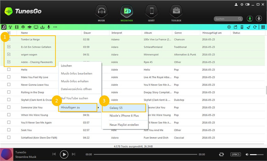 Musik von iTunes auf ein Android Gerät übertragen