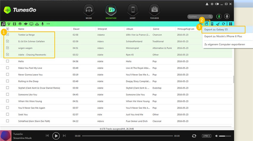 Musik von iTunes auf ein Android Gerät übertragen