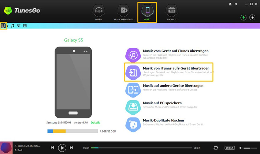 Musik von iTunes auf ein Android Gerät übertragen