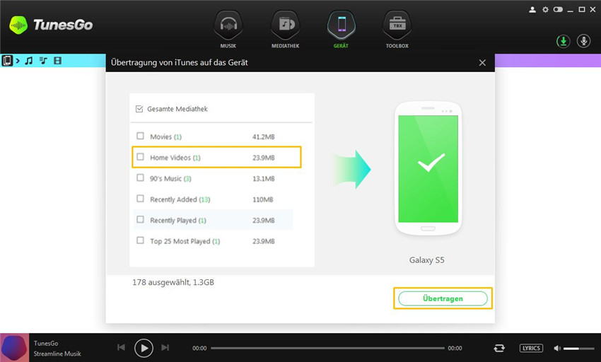 Musik von iTunes auf ein Android Gerät übertragen