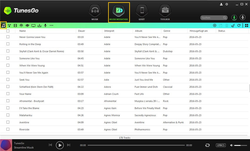 Musik von iTunes auf PC/Mac übertragen