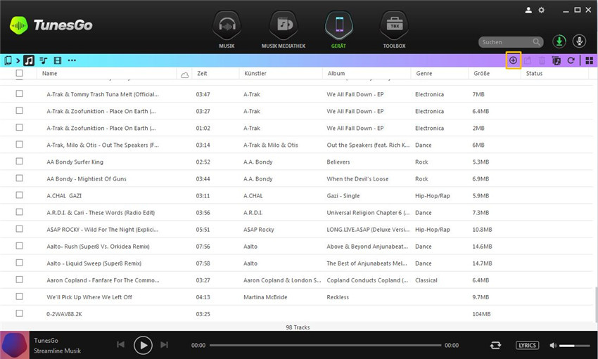 MMusik vom PC/Mac auf Android Gerät übertragen