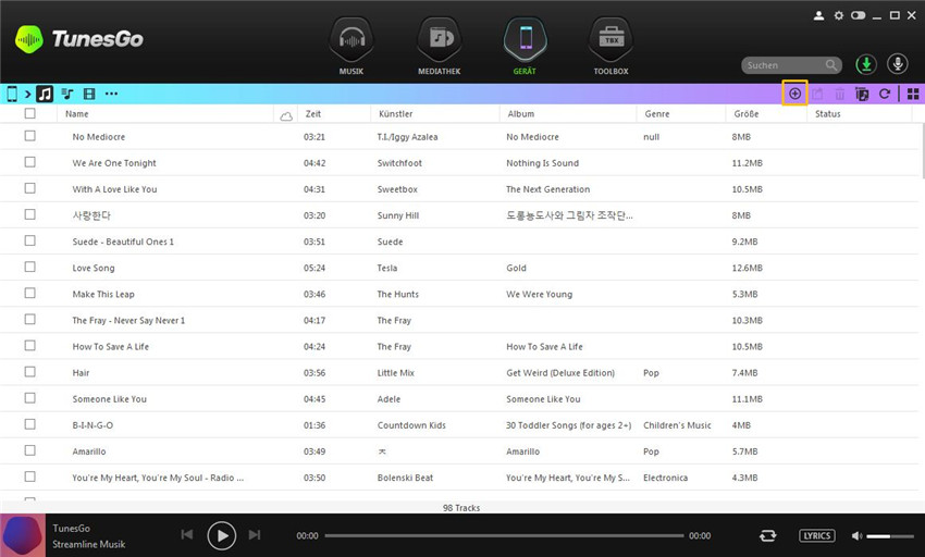 Musik von PC/Mac auf iPhone/iPad/iPod übertragen