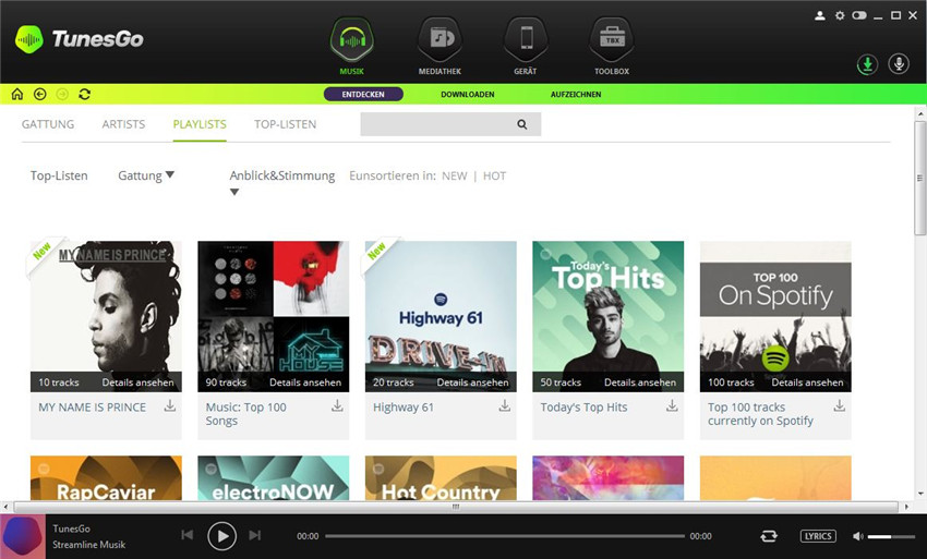 Playlisten vom Gerät auf iTunes übertragen