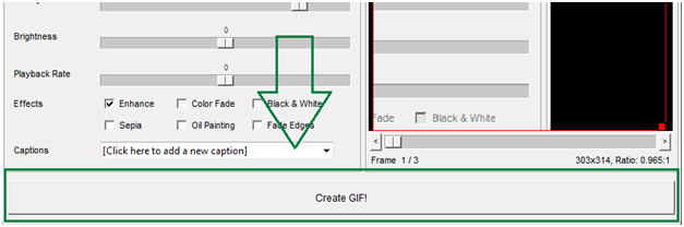 Click Create GIF Button
