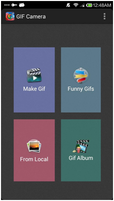 Best GIF Makers for iOS and Android - Main Interface of GIF Camera