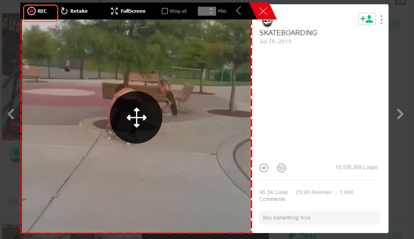 Make a GIF from Vine - Record Video