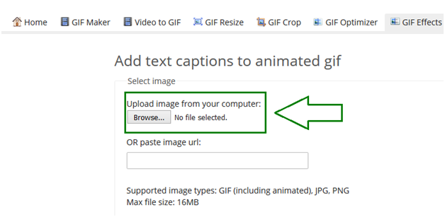 Stunning Text GIF Makers - Upload File to EZ GIF